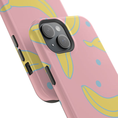 Pink Banana Pop MagSafe iPhone Case – Cute Pastel Design with Fun Retro Vibe