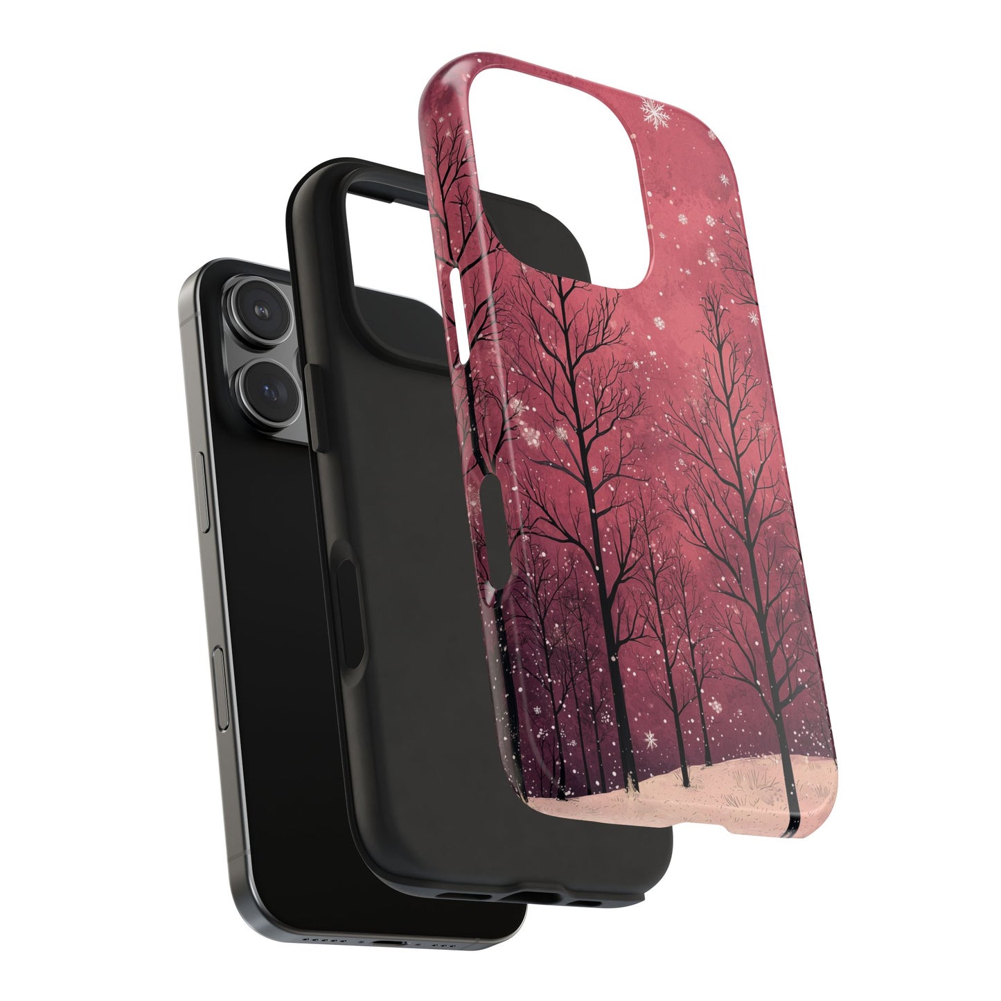 Pink Winter Twilight Forest - iPhone Series Case - BOGO Cases