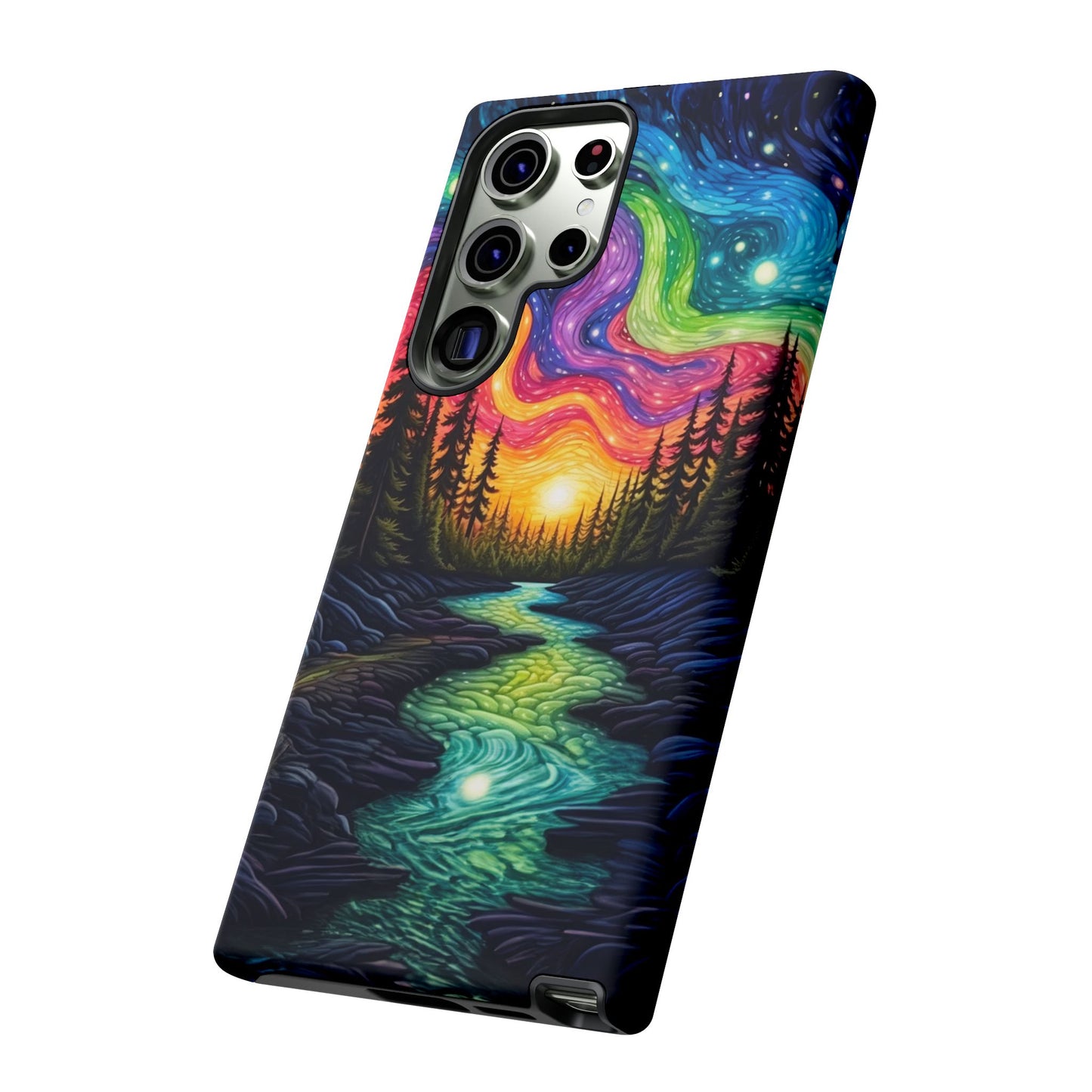 Celestial Nightscape Samsung Galaxy Case – Vibrant River and Starry Sky Design