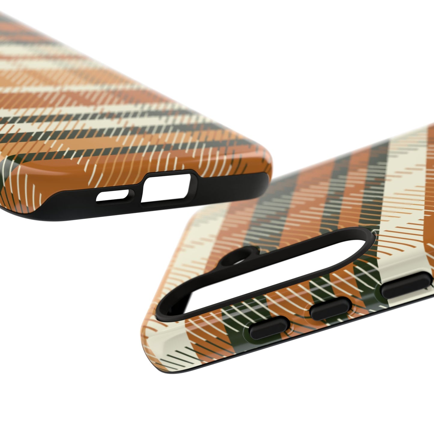 Samsung Galaxy Case - Pumpkin Spice Plaid Design