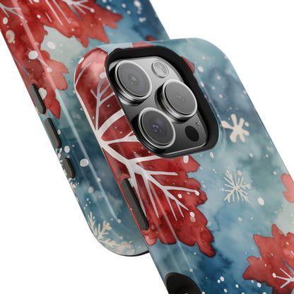 Crimson Snowflake Charm – MagSafe iPhone Case