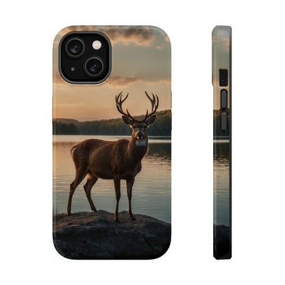 Majestic Stag at Sunset – MagSafe iPhone Case