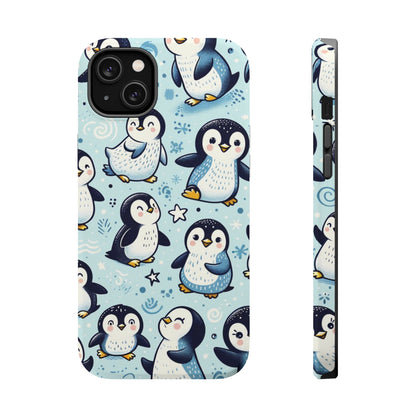 Cute Penguin Parade iPhone Case