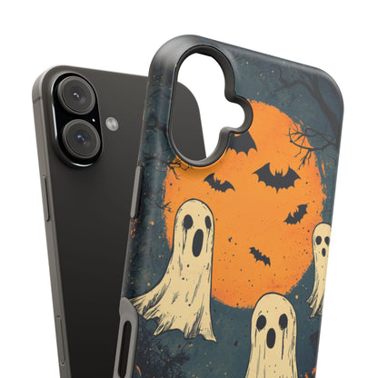 Haunted Ghosts & Full Moon MagSafe iPhone Case – Spooky Halloween Design