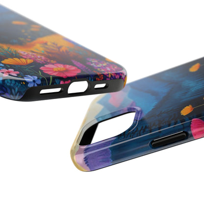 Vibrant Wildflower Mountain iPhone Case – Bold Nature Art, Dual - Layer Protection" - BOGO Cases