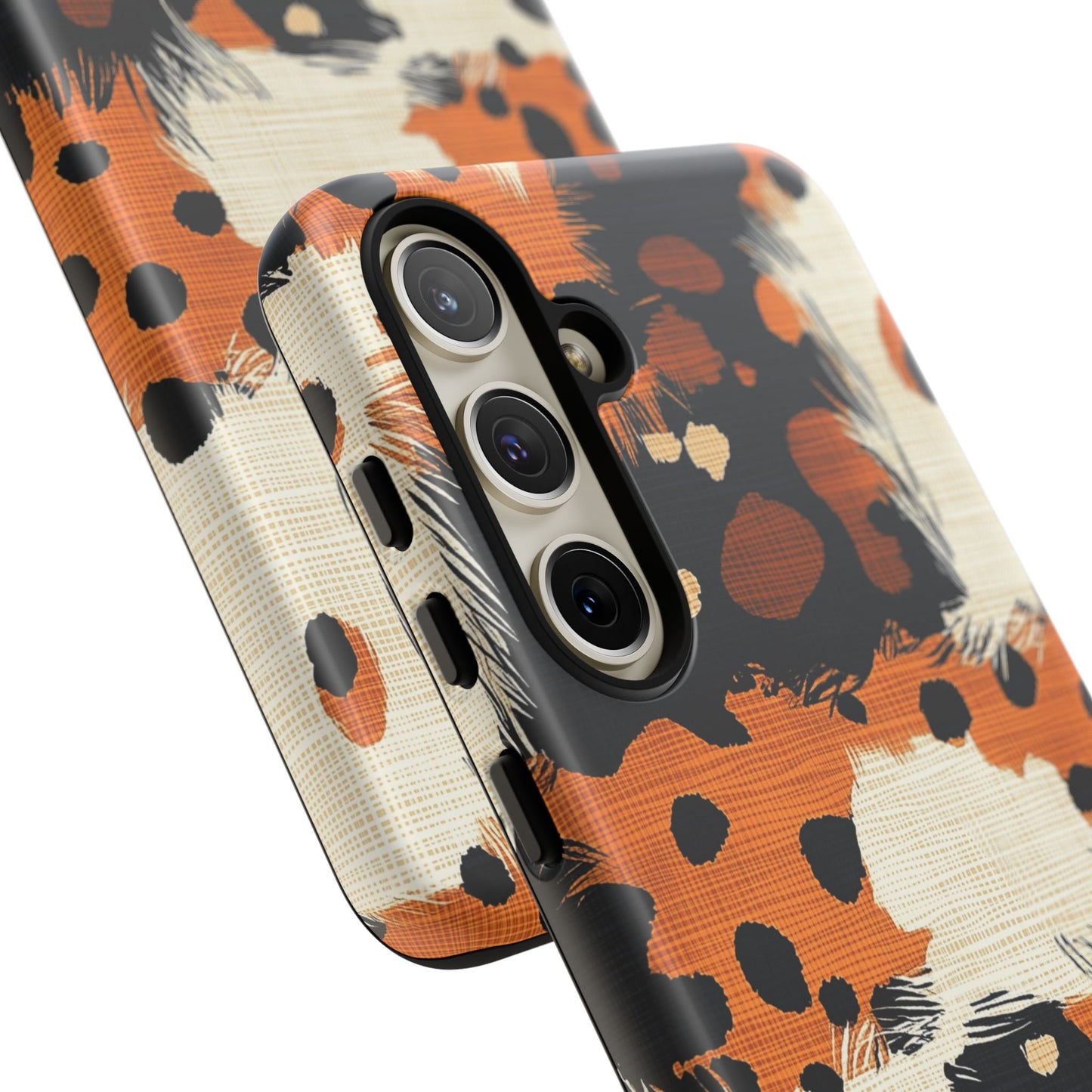 Cheetah Plaid Samsung Case – Brown & Black Pattern