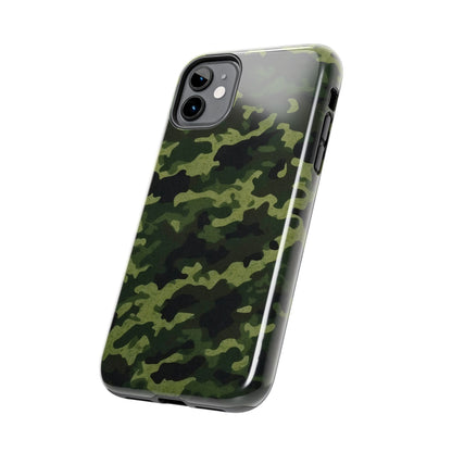 Dark Green Camouflage – iPhone Case, Rugged and Slim Design