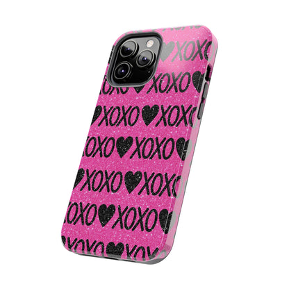 XOXO Glitter Hearts iPhone Case