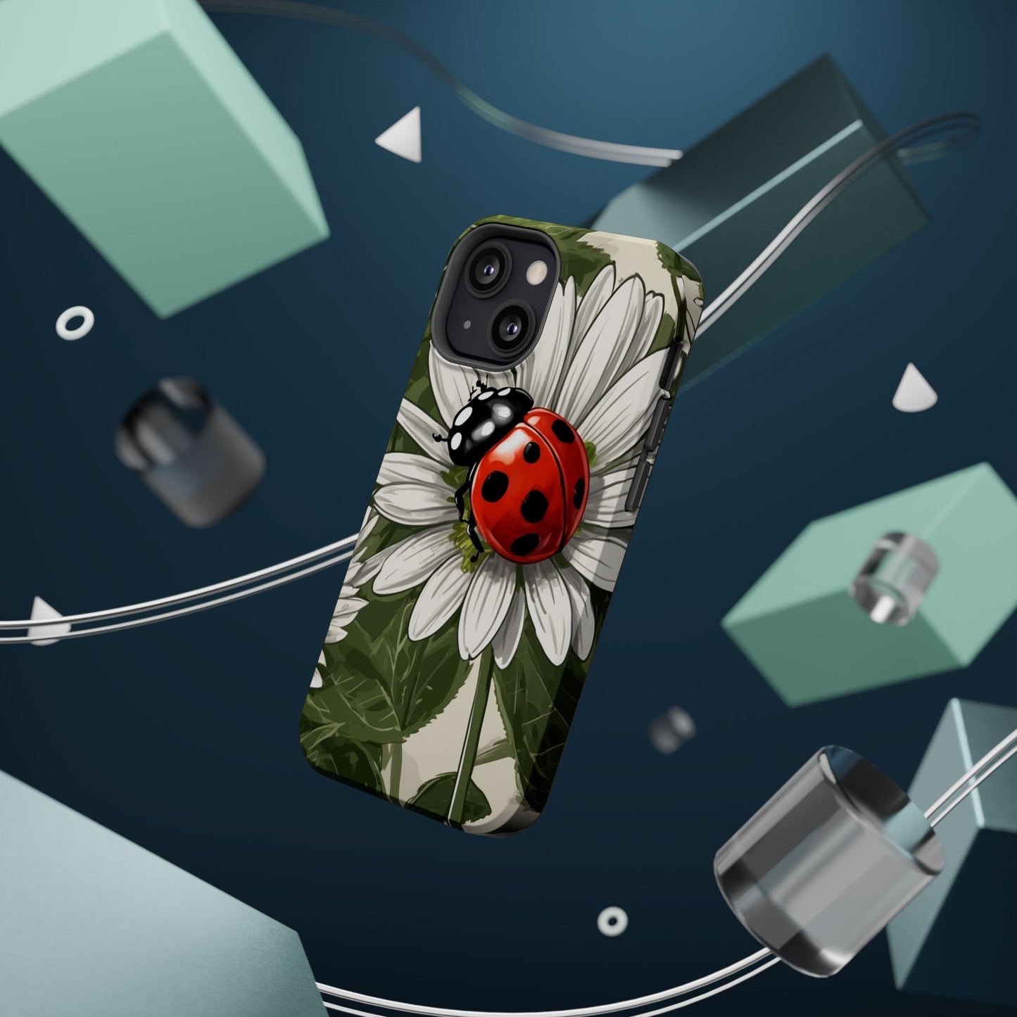 Ladybug & Daisy Garden Charm - MagSafe iPhone Case