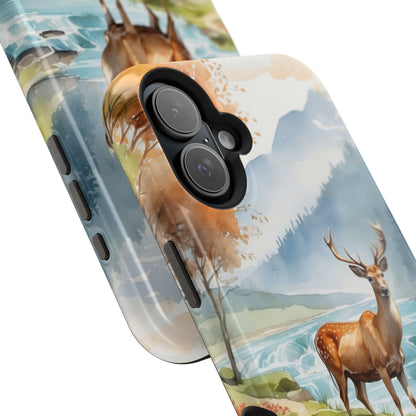 MagSafe-Compatible iPhone Case – Serene Valley Stag