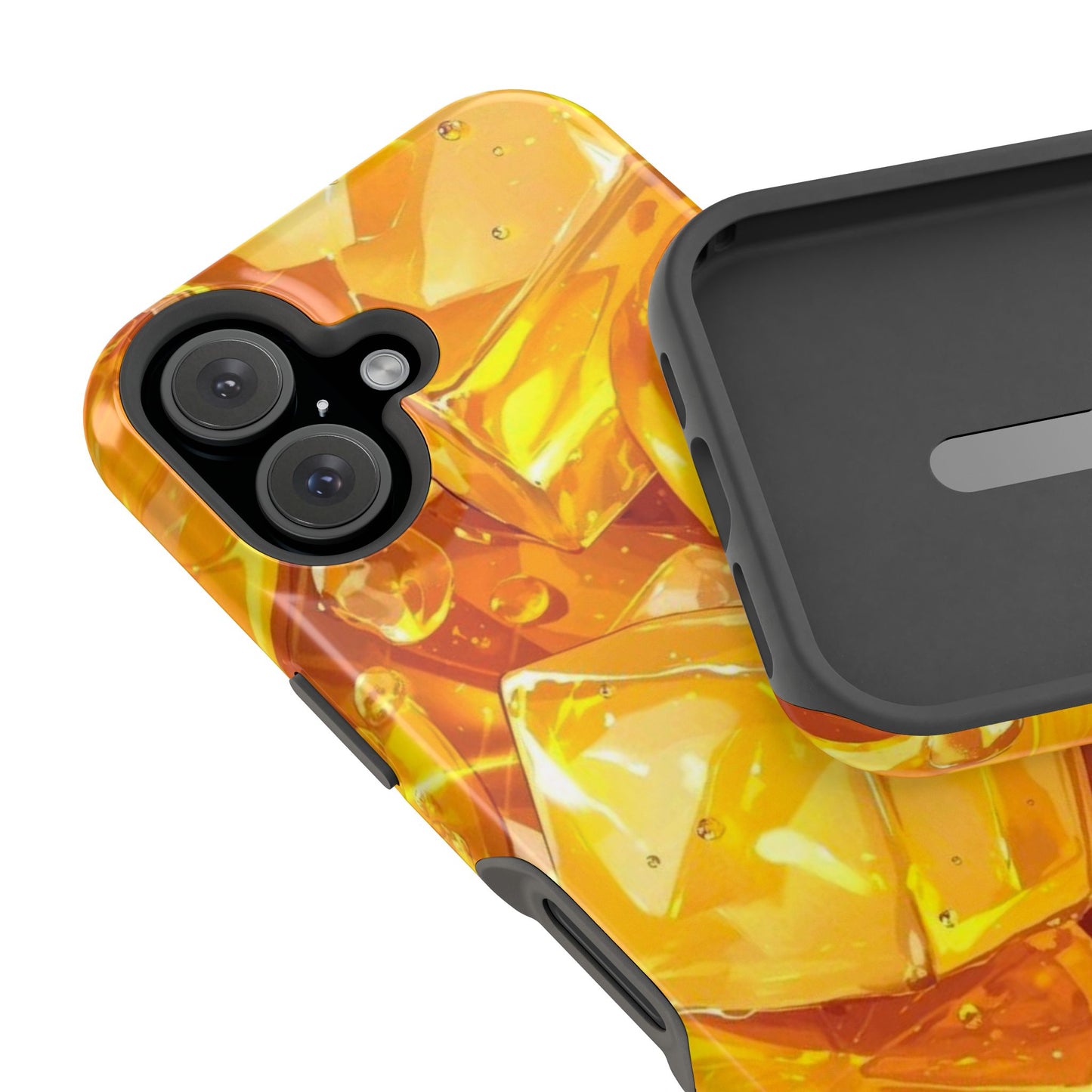 Citrus Splash MagSafe iPhone Case – Bright Orange Slices & Ice, Dual-Layer Protection