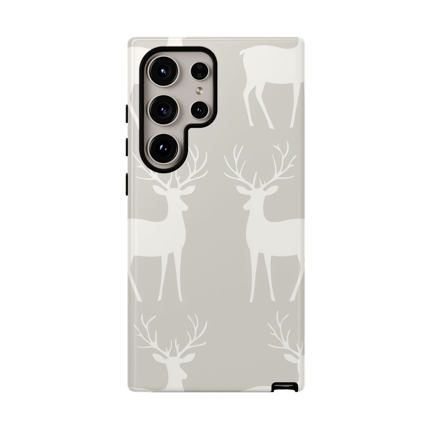 Elegant White Reindeer Pattern – Samsung Galaxy Series Case