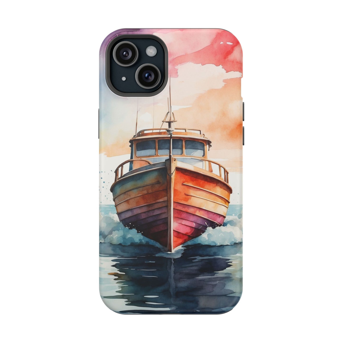 Sunset Sail Watercolor Boat –  MagSafe iPhone Series Case