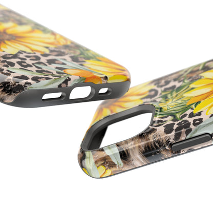 Leopard Sunflower Chic - MagSafe  iPhone Series Case