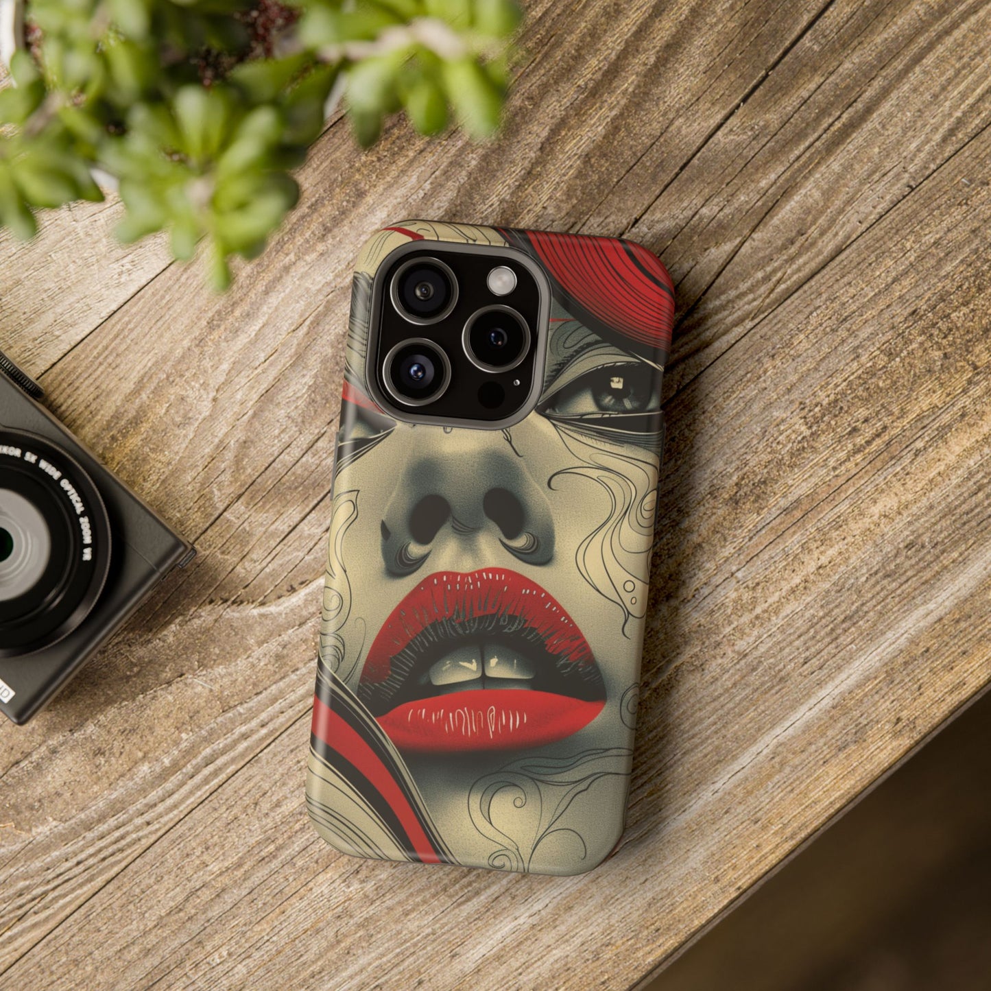 Bold Beauty Red Lips iPhone Case