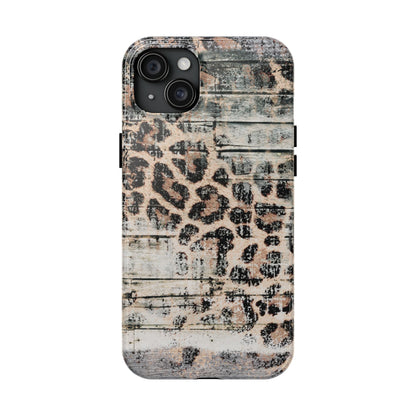 Rustic Leopard Wood Print - iPhone Series Case