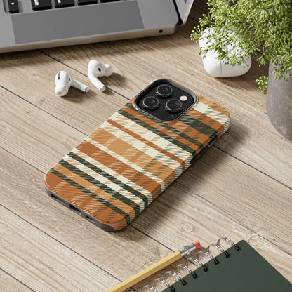 MagSafe Case - Pumpkin Spice Plaid Design