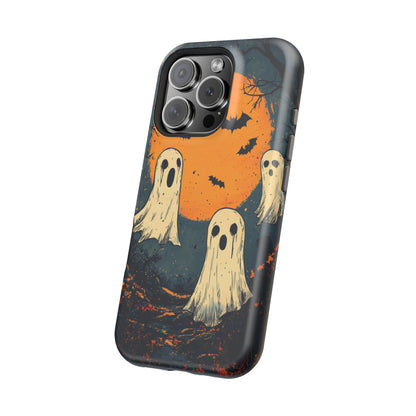 Haunted Ghosts & Full Moon MagSafe iPhone Case – Spooky Halloween Design