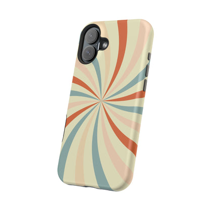 Retro Swirl MagSafe iPhone Case – Durable, Vintage-Inspired Design with Dual-Layer Protection