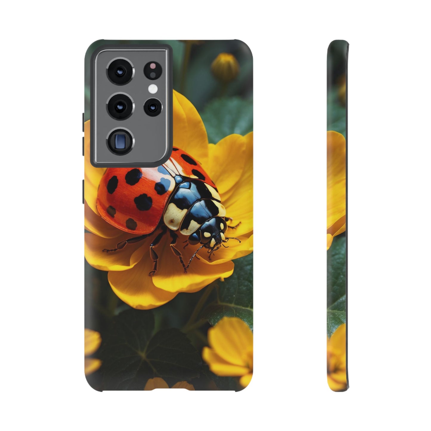 Golden Blooms & Ladybug Charm - Samsung Galaxy Case