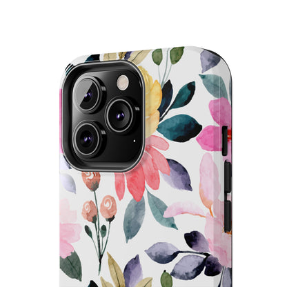 Blossoming Beauty – iPhone Series Case with Vibrant Watercolor Flowers