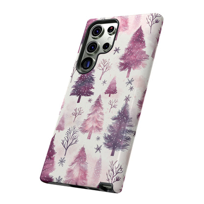 Winter Wonderland Purple Christmas Trees –Samsung Galaxy Series Case