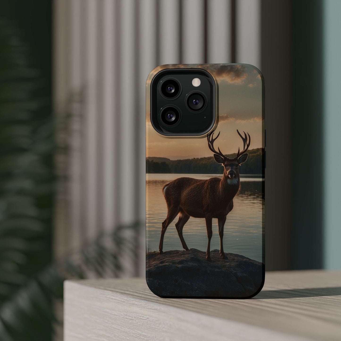 Majestic Stag at Sunset – MagSafe iPhone Case