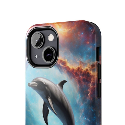 Cosmic Dolphin Space Vibes - iPhone Case