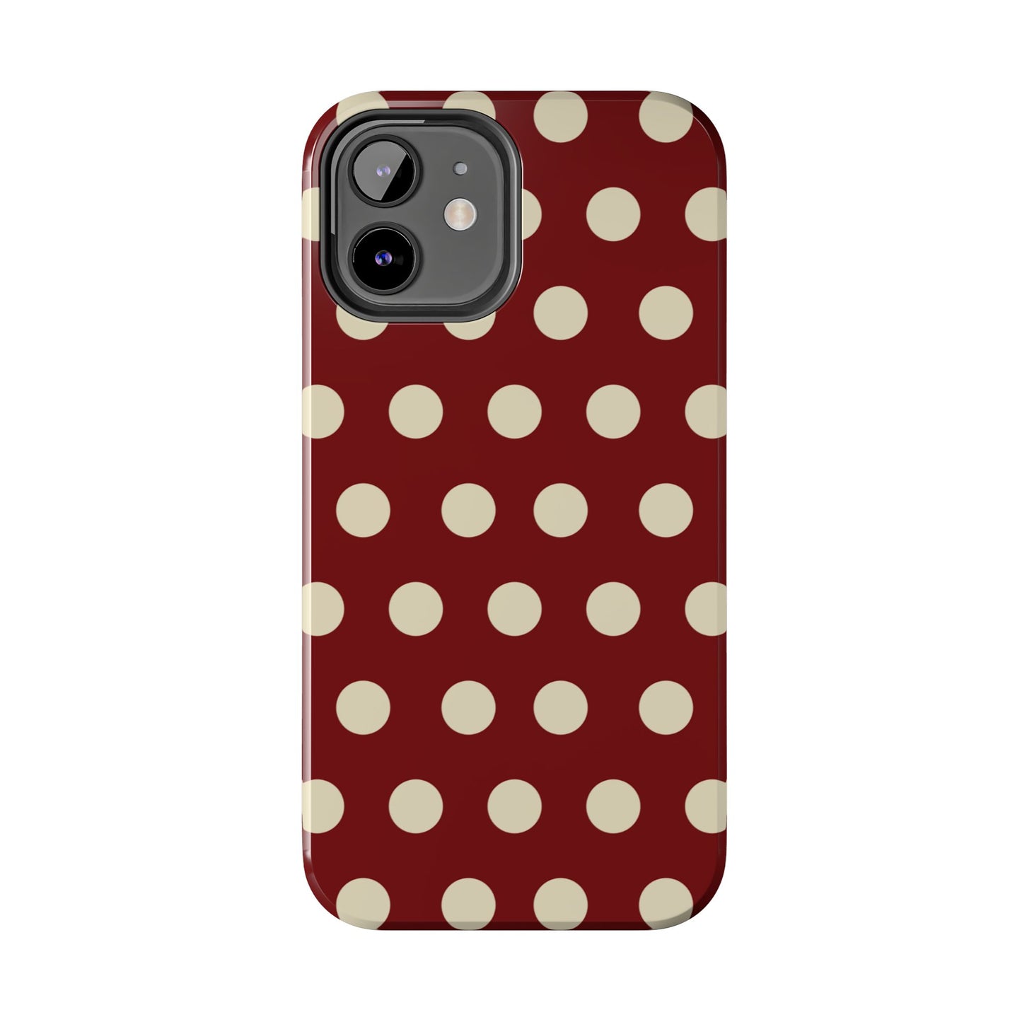 Classic Red & Cream Polka Dots - iPhone Case