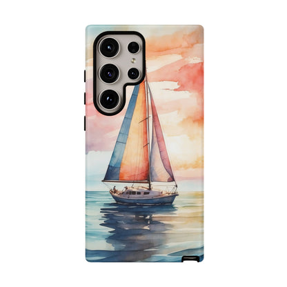 Sailboat Sunset Samsung Galaxy Case – Vibrant Watercolor Design