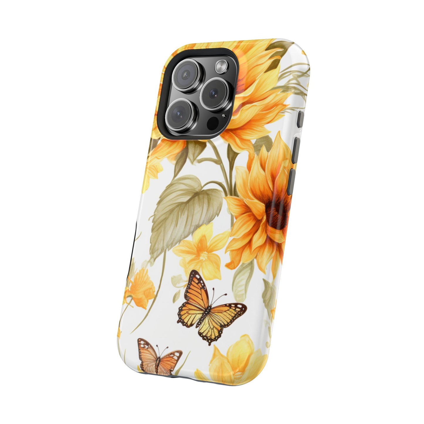 Sunflower & Butterfly Bliss - MagSafe iPhone Series Case