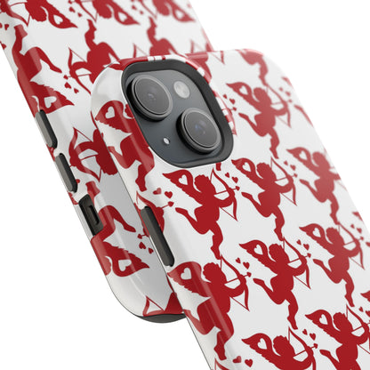 Red Cupid Love Pattern MagSafe Case