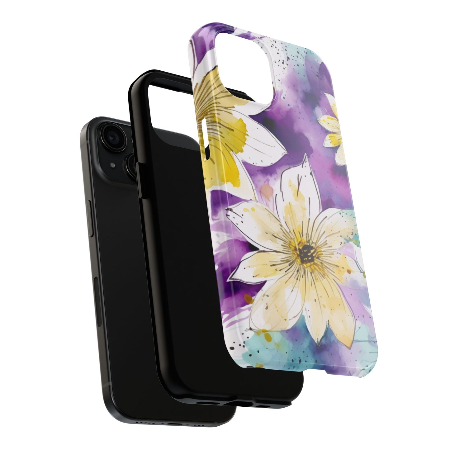 Abstract Floral Watercolor Splash - iPhone Series Case