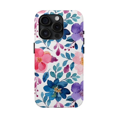 Mystic Bloom – iPhone Case with Elegant Watercolor Floral Design