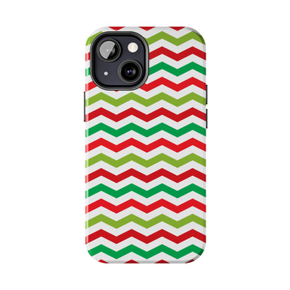 Vibrant Fiesta Chevron – Yellow Green, Green & Red Geometric Case