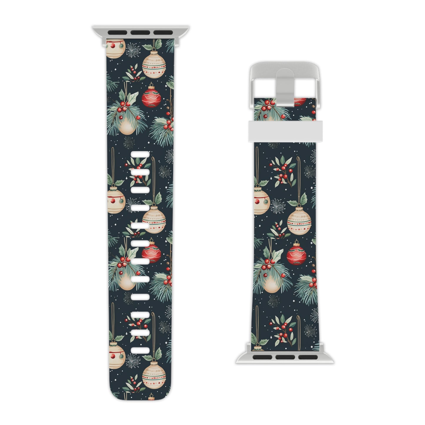 Elegant Christmas Ornaments and Pine Apple Watch Band