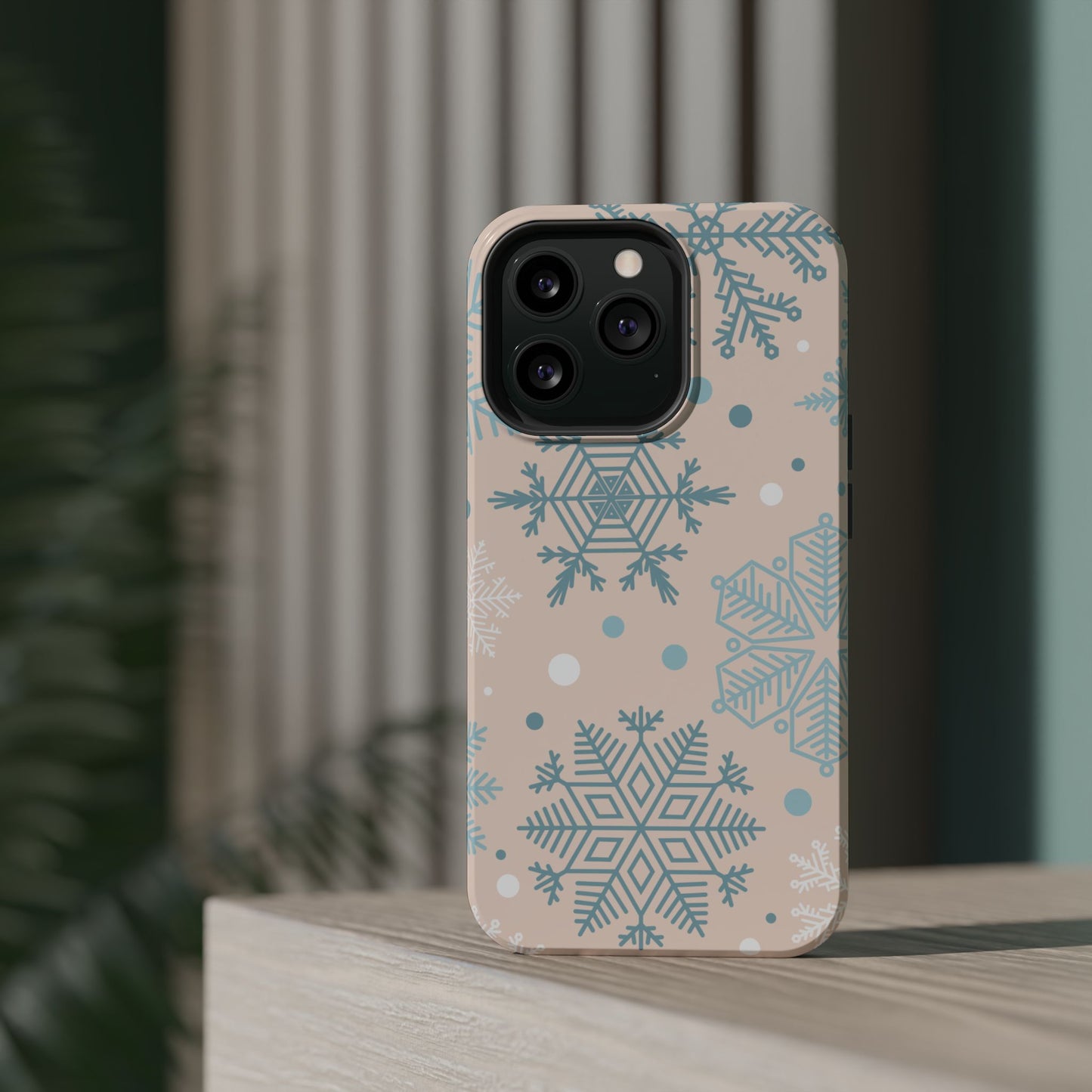 Winter Snowflakes MagSafe iPhone Case – Shockproof, Smooth Matte Finish, Dual-Layer Protection