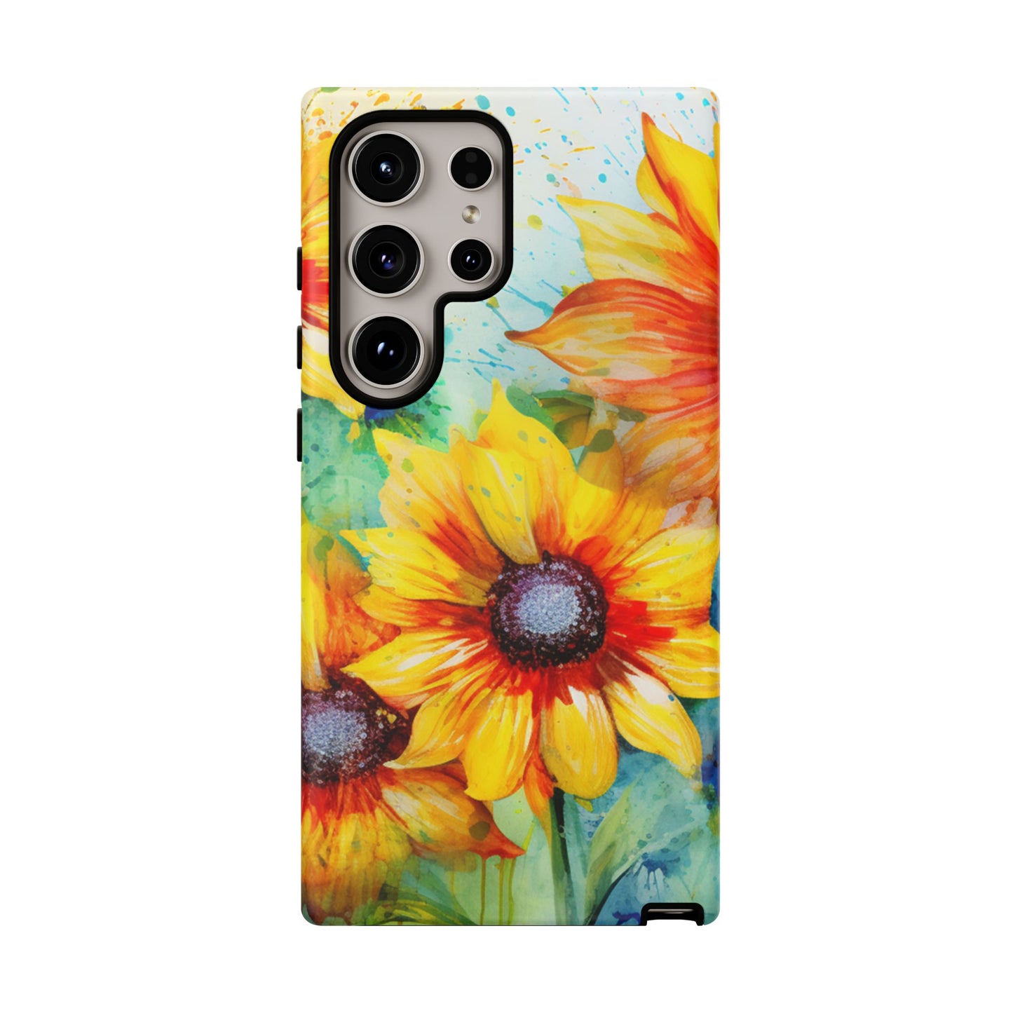 Watercolor Sunflower Splash - Samsung Galaxy Series Case