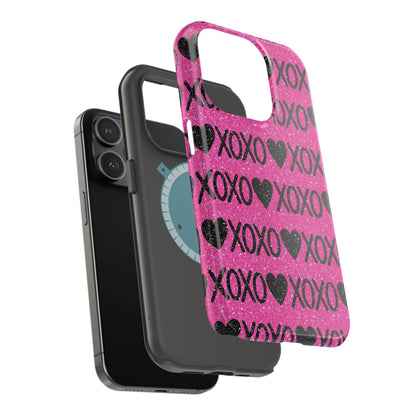 XOXO Glitter Hearts MagSafe Case