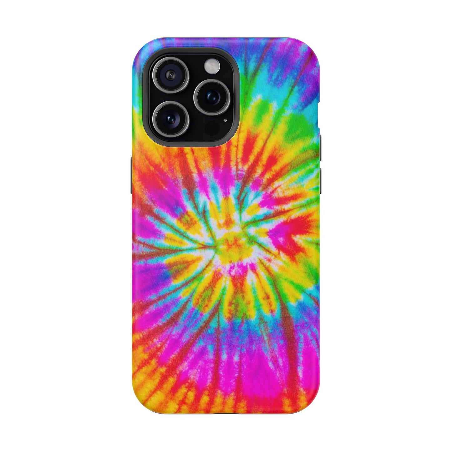 Rainbow Spiral Tie-Dye MagSafe Case – Vibrant Colors & Functionality