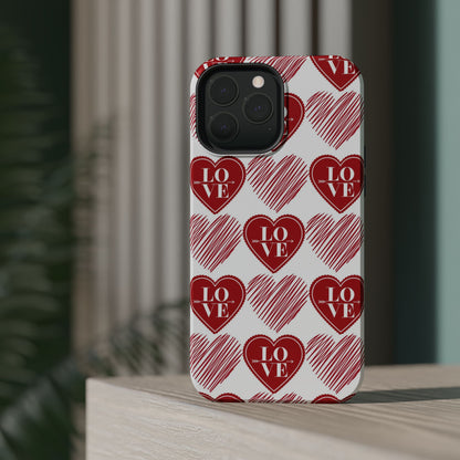 Red Love Heart Pattern – MagSafe