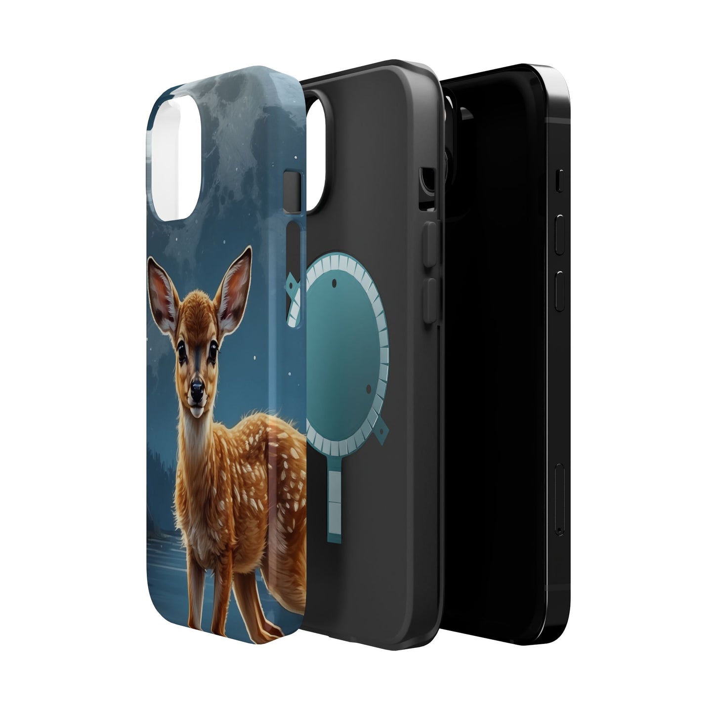 MagSafe-Compatible iPhone Case – Enchanted Fawn Under the Moonlit Sky