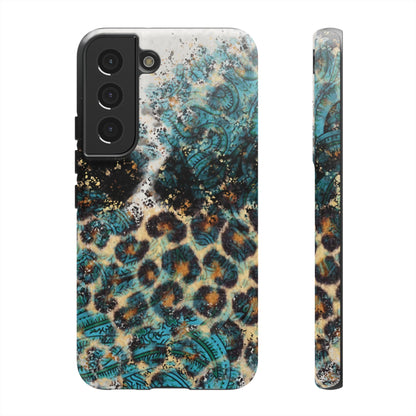 Turquoise Paisley Cowhide Leopard - Samsung Galaxy Series Case