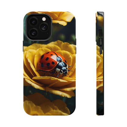 MagSafe iPhone Case: Ladybug on Yellow Petals