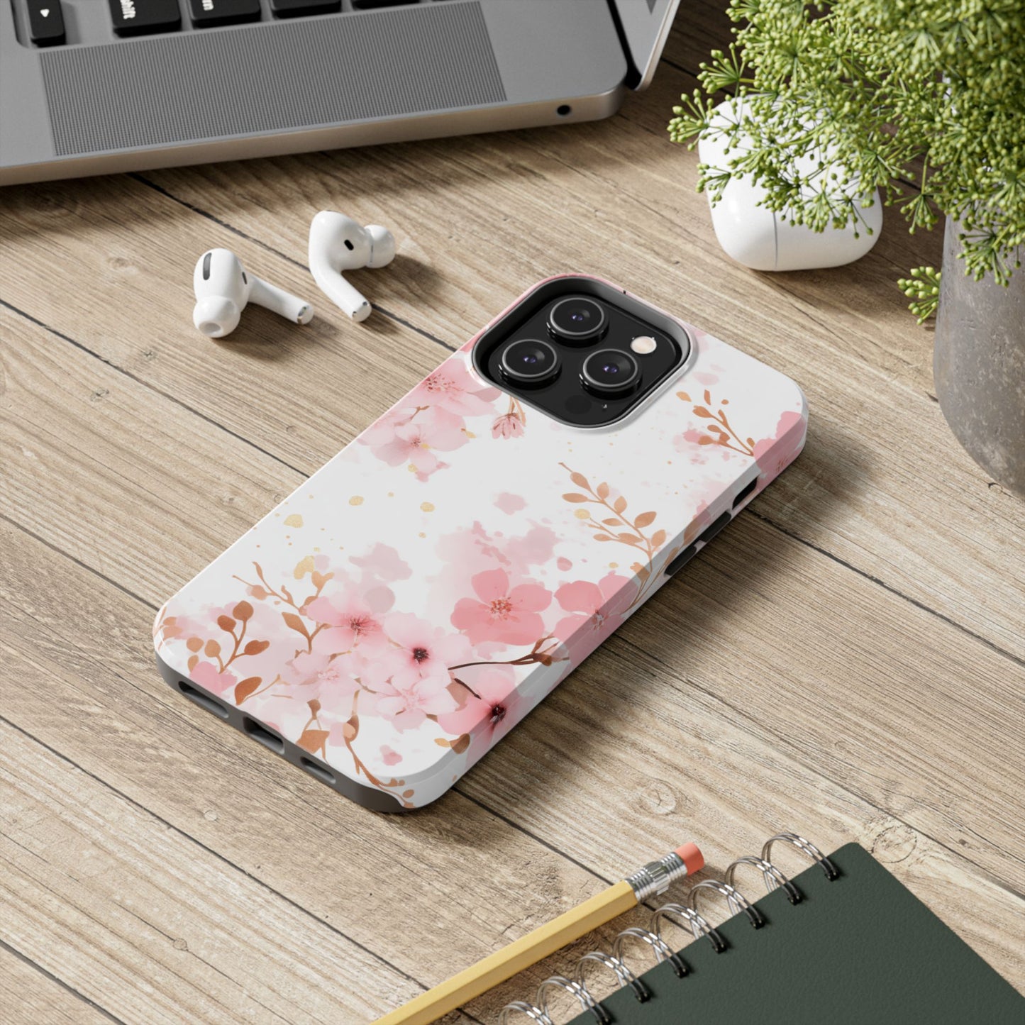 Soft Pink Cherry Blossom iPhone Case – Elegant Floral Design