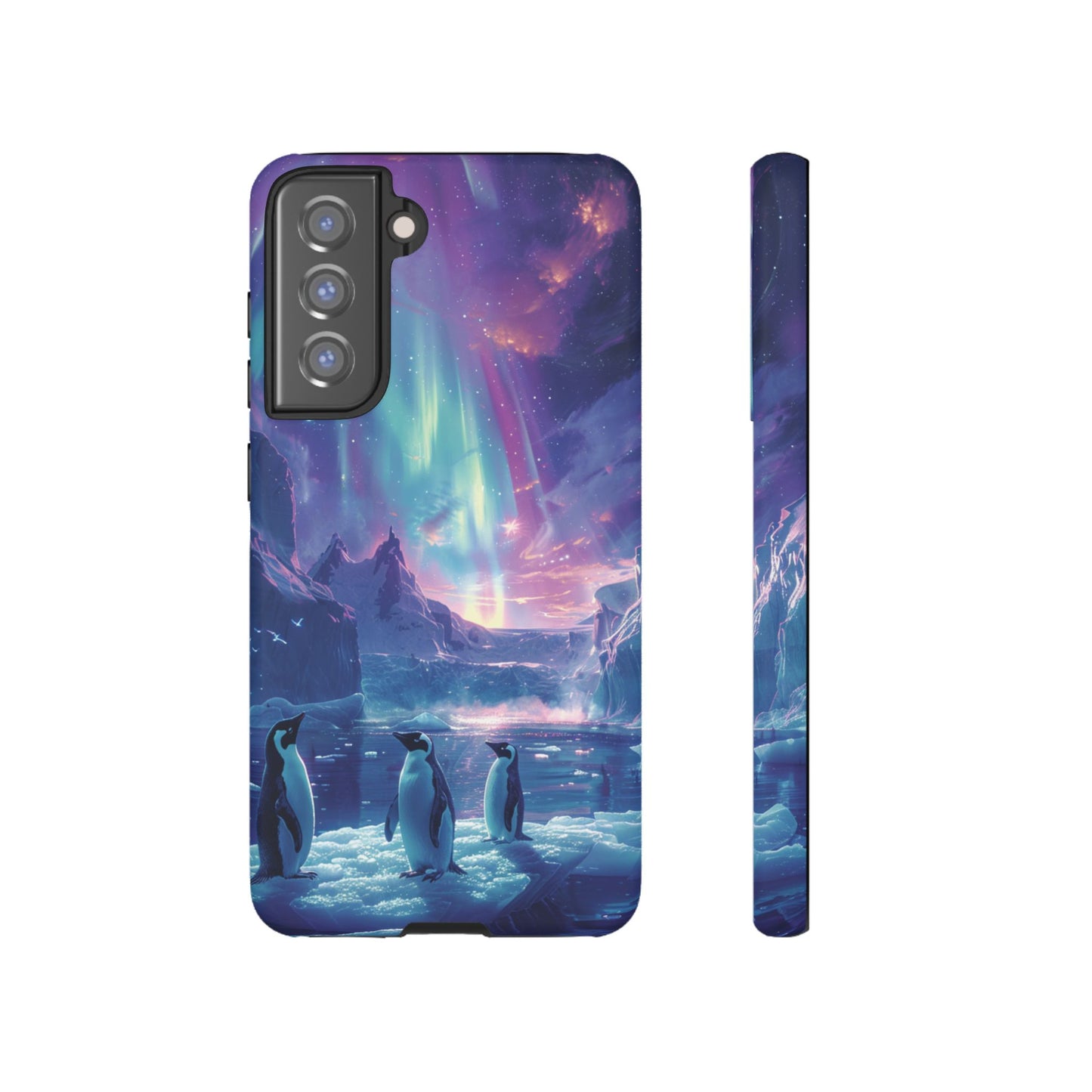 Penguin Parade Northern Lights iPhone Case