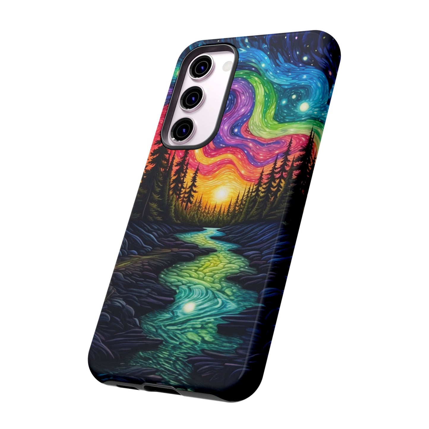 Celestial Nightscape Samsung Galaxy Case – Vibrant River and Starry Sky Design