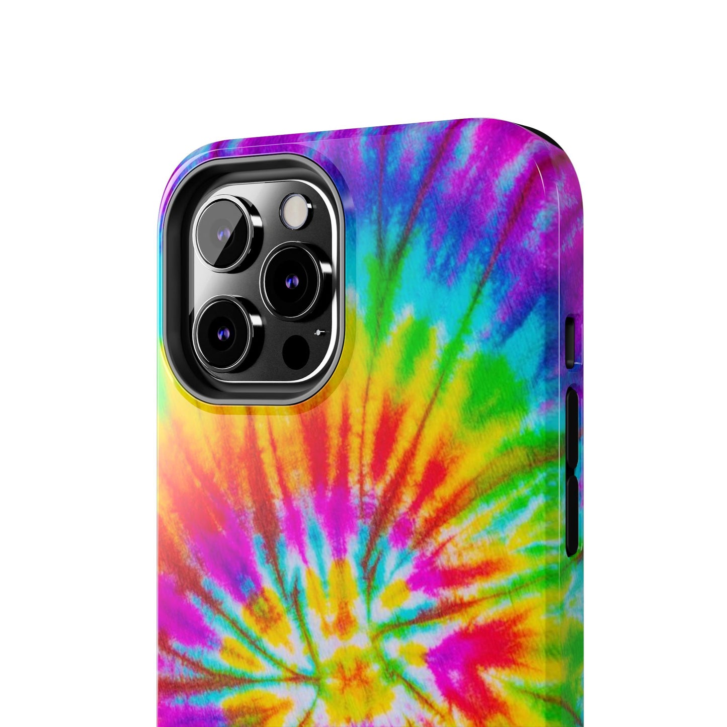 Rainbow Spiral Tie-Dye iPhone Case – Bright & Retro Design