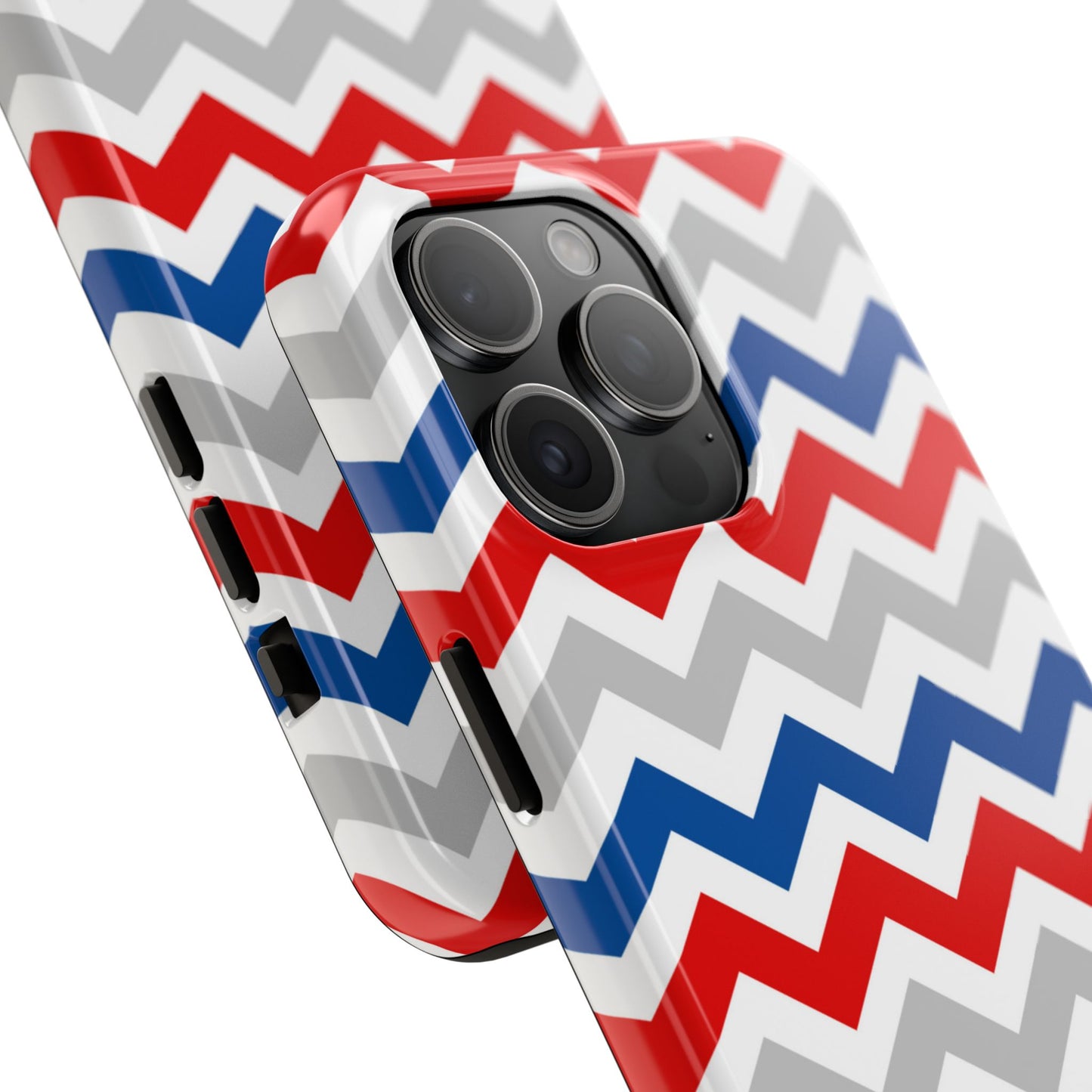 Patriotic Red, White & Blue Chevron – Geometric iPhone Case