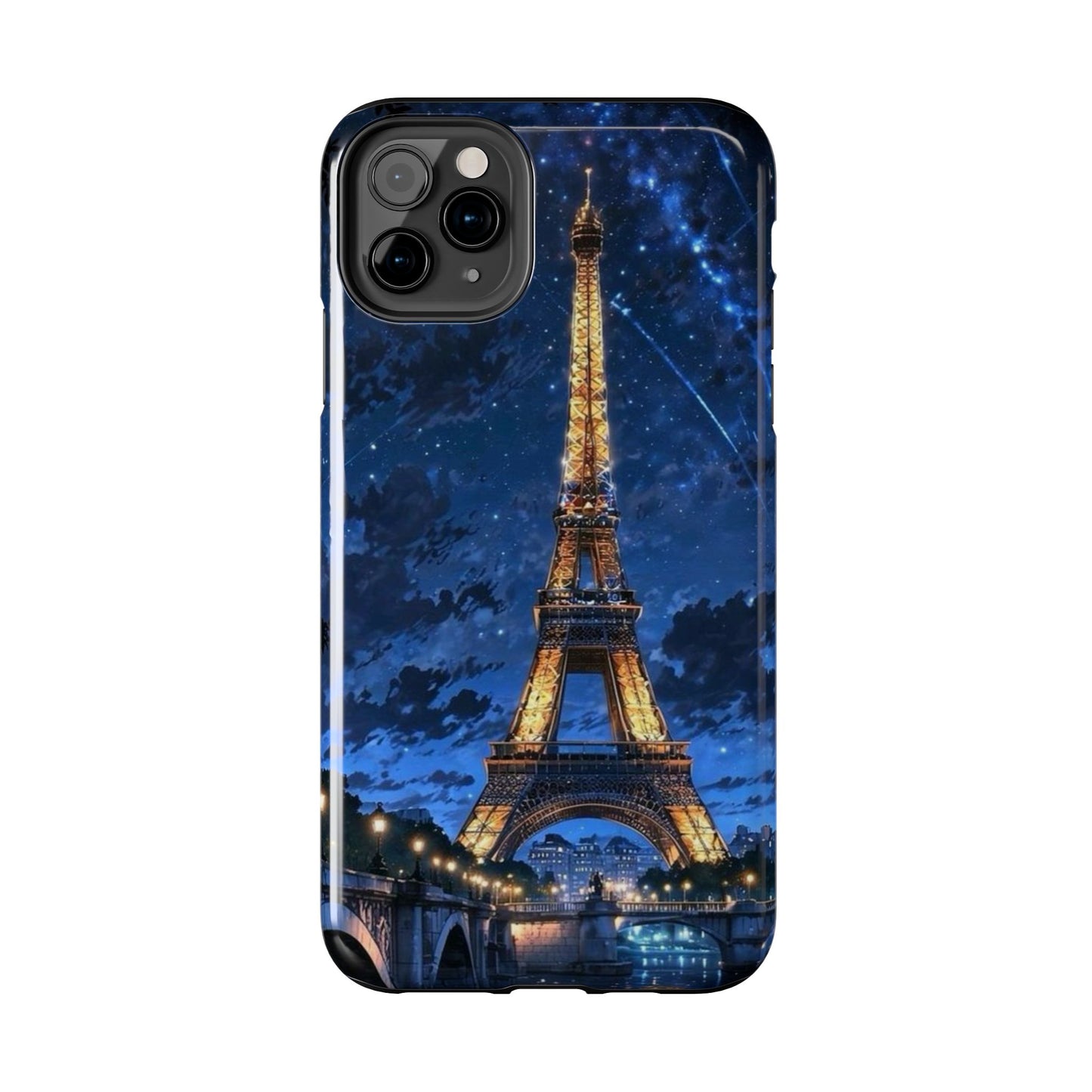 iPhone Case - Eiffel Tower Under Starlit Sky Design